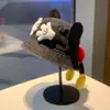 Sombrero de Pescador para Mujer Nuevo Dibujos Animados de Mickey Lindo Sombrero de Estudiante Estilo Coreano Ins Orejas Adorable Versátil Sombrero de Pescador de Celebridad de Internet