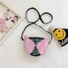 Bolsa de Hombro Nueva de Primavera y Verano para Niños Bolsa Cruzada con Forma de Mariposa Linda de Dibujos Animados Bolsa para Niños con Lentejuelas Estilísticas
