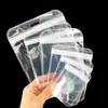 Bolsas de Embalaje Largas en Forma de Tira, Bolsas Blancas Perladas, Bolsas de Plástico Transparentes, Bolsas Rectangulares de Colores, Bolsas Engrosadas Largas con Cierre Automático