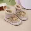 Sapatos de Algodão com Forro de Fleece para Bebê Menino e Menina de 3 a 7 Anos Sapatos Macios Antiderrapantes para Crianças Pequenas Botas de Neve Grossas e Quentes de Inverno