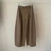 Pantalones anchos de cintura alta estilo coreano para mujer, nueva colección otoño 2026, simples, holgados, fluidos, adelgazantes, casuales, diseño de pierna curva
