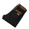 Pantalones de pana forrados de forro polar para hombre de invierno, marca de moda, corte holgado, pierna recta ancha, pantalones deportivos casuales con cordón para hombre