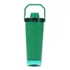 Vaso agitador de acero inoxidable, vaso aislado de doble capa de gran capacidad, vaso portátil para beber directamente proteína en polvo al aire libre