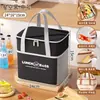Bolsa de Almuerzo Bolso Estilo Camping Picnic Bolsa de Almuerzo Térmica Bolsa de Almuerzo de Papel de Aluminio Engrosado Lonchera para Estudiante Oficinista