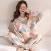 Pijamas nuevos para mujer, primavera y otoño, manga larga, variedad de jerseys de cuello redondo opcionales, tallas grandes, ropa exterior de alta gama.