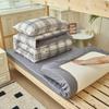 Juego de Tres Piezas de Algodón Puro para Cama de Dormitorio de Estudiante Universitario Verano 2025 Nuevo Funda de Edredón Sábanas y Sábanas Ajustables