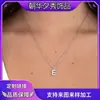 Collar Transfronterizo de Amazon con las 26 Letras, Collar con Colgante Pequeño y Denso de Circonita, Joyería de Moda y Tendencia para Niñas