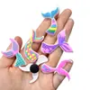 Encantos de Zapatos con Forma de Sirena de Dibujos Animados Lindos Accesorios de Hebilla de Zapato de Goma Suave de PVC Hebilla de Decoración para Zapatos de Playa DIY