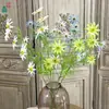 6 Crisantemos Solares Pequeños, Crisantemo de Aroma a Trigo de Rama Única, Arreglo de Escena de Jardín Monet, Arreglo Floral para Guía de Camino de Flores Artificiales para Bodas