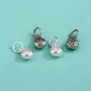 Prata Esterlina S925 Pingente Criativo de Coque Sólido Pingente de Bolsa da Sorte Pulseira de Corda Trançada Pulseira Pulseira Pingente Acessórios DIY