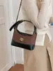 Bolso vintage de gamuza de nicho para mujer, bolso cruzado versátil y elegante con cadena acolchada, bolso de hombro y axila de moda con bloques de color