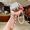 Colgante creativo de acrílico con cuentas para teléfono móvil, hecho a mano con cuentas, funda, colgante para set de auriculares, cadena portátil para bolso