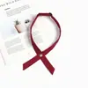 Pajarita de graduación para mujer, color vino tinto, estilo académico japonés JK, accesorios para uniformes escolares gratuitos.