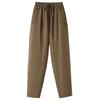 Pantalones de algodón acolchado vintage de invierno con cintura elástica, pantalones Harlan ajustados, pantalones casuales gruesos y cálidos