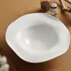 Sombrero de Paja con Flores de Fábrica Plato Cuenco de Sopa Cerámico Alto Valor de Color Irregular Cuenco Salah Cuenco de Postre Vajilla de Hotel Cuenco para Platos Fríos