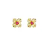 Pendientes Vietnamitas de Moda Chapados en Oro con Diseños de Cruz, Vajra y Trébol de Cuatro Hojas, Joyería Exquisita y Duradera