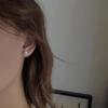 Bolsa Cuadrada de Princesa Transmisión en Vivo Transfronteriza Aretes de Imitación de Moissanita para Mujer, Cuadrado Elegante de Moda, Aretes para Dama, Aretes, Joyería