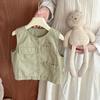 Chaleco para Niños Otoño Nuevo Estilo Estampado de Dibujos Animados para Niños Top sin Mangas Ropa Exterior Delgada Versátil Clase A