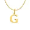 Collar con Colgante de Alfabeto Inglés Europeo y Americano para Mujer, Cadena para Clavícula Plana Estilo Corte Vintage de Acero de Titanio, Joyería de Venta Caliente Transfronteriza