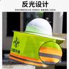 Capacete de segurança com viseira solar, proteção solar de verão, respirável e refletiva, ideal para uso em canteiros de obras.