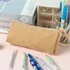 Estuche de Pana Retro de Color Sólido, Bolsa de Papelería Artística y Sencilla, Bolsa de Almacenamiento para Estudiantes de Secundaria, Caja de Papelería, Venta al por Mayor Personalizada