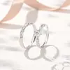 Anillos de Pareja Originales con Patrón de Rollo Rodante en Plata Esterlina, un Par de Anillos de Diseño Único para Hombres y Mujeres, Anillos Ajustables, Regalo 520