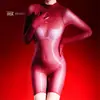 Body Ultra-Fino 5D Brilhante tipo Espelho de Ângulo Reto para Homens e Mulheres, Tamanho Grande, Sedoso, Sexy, Sedutor, Body Stocking com Abertura na Virilha