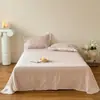 Shu Zun Ke Clase A Color Sólido Estilo Sencillo Femenino Todas las Estaciones Universal Algodón Puro Doble Capa Gasa Bordada Sábana Individual Falda de Cama