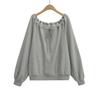25 Nuevos Tops de Verano con Cordón para Chicas Atrevidas, Sudaderas Coreanas Sexy de Hombro Caído de Manga Larga para Chicas Dulces