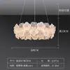 Lustre para Sala de Estar Francesa 2024 Criativo Luxo Leve Quente Romântico Pétala Vidro Luminária de Teto de Alto Padrão para Restaurante Quarto