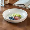 Tigela Rasa Grande de Cerâmica Estilo Japonês para Uso Doméstico, Tigela de Salada, Louça, Tigela Redonda Estilo Ocidental, Tigela para Macarrão de Restaurante, Tigela para Atacado
