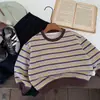Liquidación, sin devoluciones ni cambios, 15 yuanesSudadera infantil MaiBao, nuevo suéter de rayas para primavera y otoño para bebés y niños pequeños