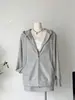 Conjunto deportivo de sudadera gris para mujer, nuevo estilo de primavera, chaqueta cárdigan, falda bonita, conjunto completo estilo coreano para OOTD