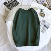 Playera de Manga Larga Gruesa con Forro Polar para Hombre Cuello Redondo Ajuste Slim Estilo Coreano Camiseta Base Invierno Color Sólido Cálida Top