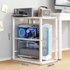 Bandeja para Host de Computador Mesa de Escritório Lateral Removível com Rodas Caixa de Host Bandeja Multi-Camadas de Chão Suporte para Colocação de Impressora