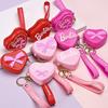 Novo Quente Bolsa Infantil Coração Menina para Moedas e Cosméticos Criativa Barbie Silicone Porta-Moedas Pingente Bolsa Coração