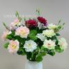 2 cabezas Rosa Lefy rama única decoración de mesa flor de simulación flor de boda arreglo floral tienda diseño de paisaje flor venta caliente transfronteriza