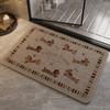 Alfombra de Piso Antideslizante para Baño de Perro Salchicha Alfombrilla para Pies Absorbente de Agua de Secado Rápido para Baño Alfombra de Piso de Lino Especial para Inodoro Resistente a Manchas y al Desgaste