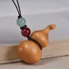 Llavero de calabaza de madera de durazno, colgante pequeño de calabaza personalizado de sándalo, cadena para teléfono, accesorio para bolso, accesorio creativo para hombres y mujeres