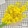Venta al por mayor de fábrica, 5 tenedores con orquídea danzante de soja, flores artificiales, flores falsas, conjunto de decoración para bodas y hogar, arreglos florales, adornos