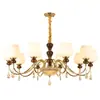 Quarto e Estudo Estilo Americano Madeira Maciça Novo Estilo Chinês Criativo High-End Lustre para Sala de Jantar, Novo Estilo Francês Vintage Lustre para Sala de Estar