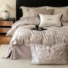 2 Juegos de Ropa de Cama de Algodón Impresos Digitalmente de Gama Alta Estilo Americano, Amigables con la Piel, Aptos para Dormir Desnudo, Juego de Cuatro Piezas de Algodón Largo para Finales de Otoño