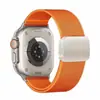 Atacado de Fábrica Adequado para Apple Applewatch10/9/8/7 Pulseira de Relógio de Nylon Elástico Trançado com Fivela Magnética