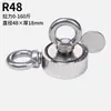 Imán Potente con Anillo para Colgar para Absorber Hierro, Recuperación de Piedras, Imán de Olla de Alta Resistencia Ndfeb N35-52