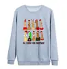 Sudadera Divertida de Manga Larga Holgada con Estampado de Animales Estilo Europeo y Americano para Mujer 2025 con Cuello Redondo
