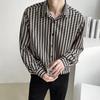 Camisa de Manga Larga Nueva de Primavera para Hombre Marca de Moda Atractiva Patrón Príncipe de Gales Top de Moda Harajuku Moda Adolescentes Estándar