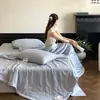 Juego de Cama de Verano de Algodón de Lujo Clase A de 60 Piezas, Colcha de Verano 100% Algodón Puro, Lavable a Máquina, Colcha Fina Doble para Aire Acondicionado