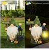 Estatua de Manualidades de Resina de Enano Transfronterizo Adornos de Resina de Enano para Exteriores Tarjeta Guía de Enano Solar