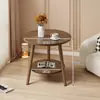 Mesa de centro redonda pequena mesa de café sala de estar simples casa mesa lateral de sofá quarto mesa de cabeceira mesa de varanda mini minimalista criativa