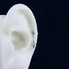 Colgante de Diamante Estrella Cruzada Aretes de Hélice Acero de Titanio Simples Elegantes Versátiles Pendientes de Diseño de Nicho